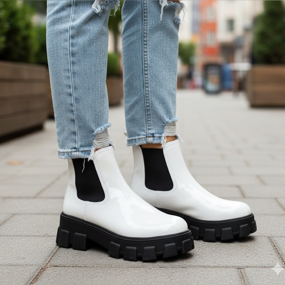 Sam Edelman Lug/Platform Chelsea Boots